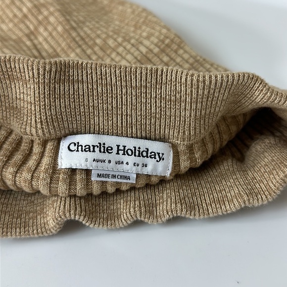 Charlie Holiday Ribbed Space Dye‎ Midi Pencil Skirt Size 4 - Picture 6 of 7